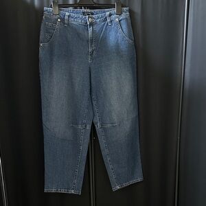 Banana Republic Women's Barrel Leg Blue Jeans